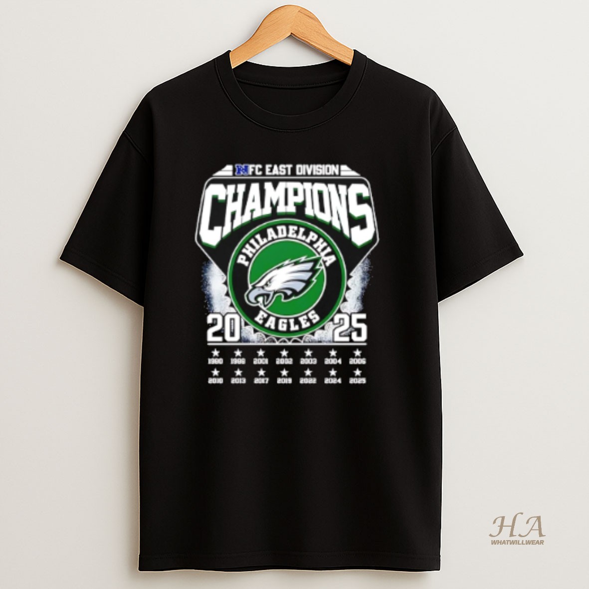 Official Philadelphia Eagles 2025 Nfc East Champions 14 Time T Shirt