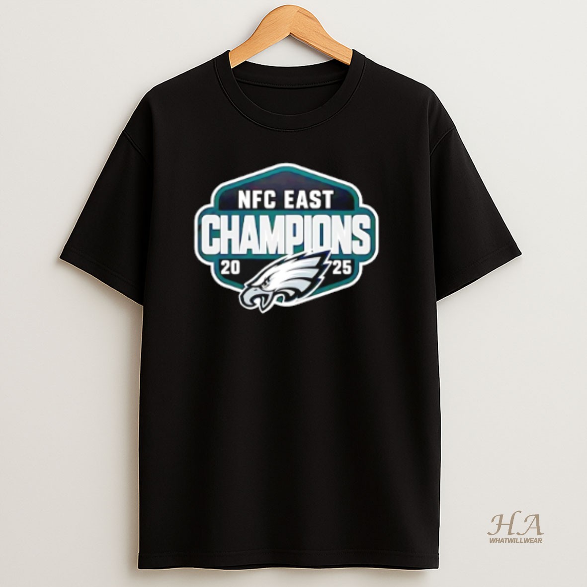 Official Philadelphia Eagles 2025 Nfc East Division Champions Logo T Shirt