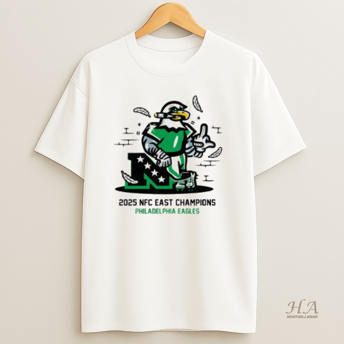 Official Philadelphia Eagles 2025 Nfc East Division Champions Paint T Shirt