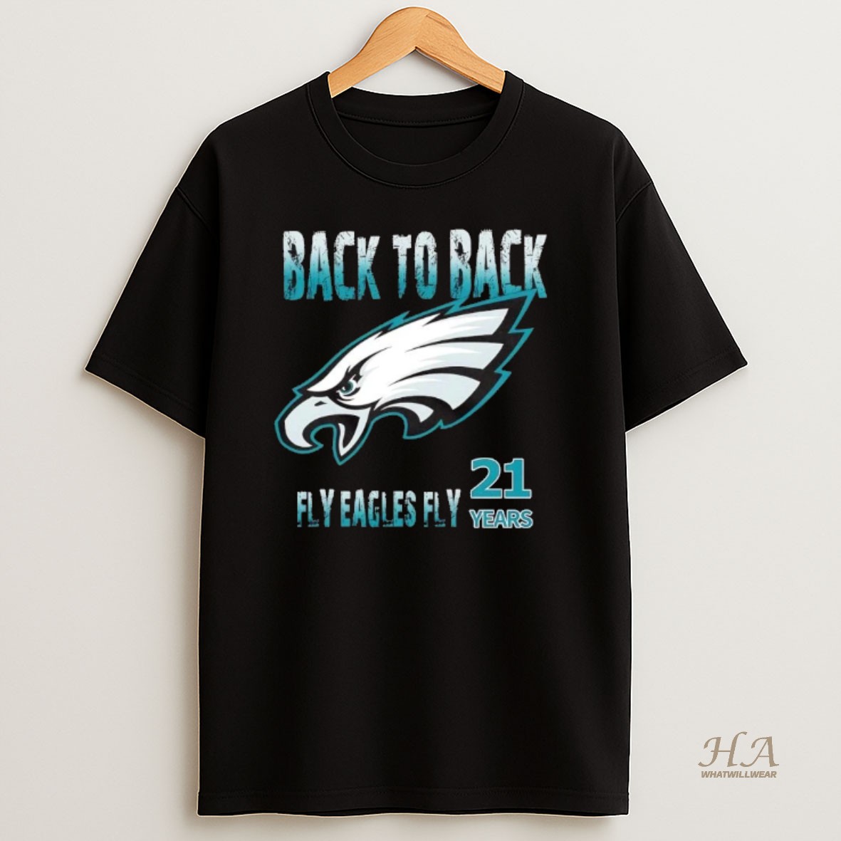 Official Philadelphia Eagles 21 Years Back To Back Fly Eagles Fly T Shirt