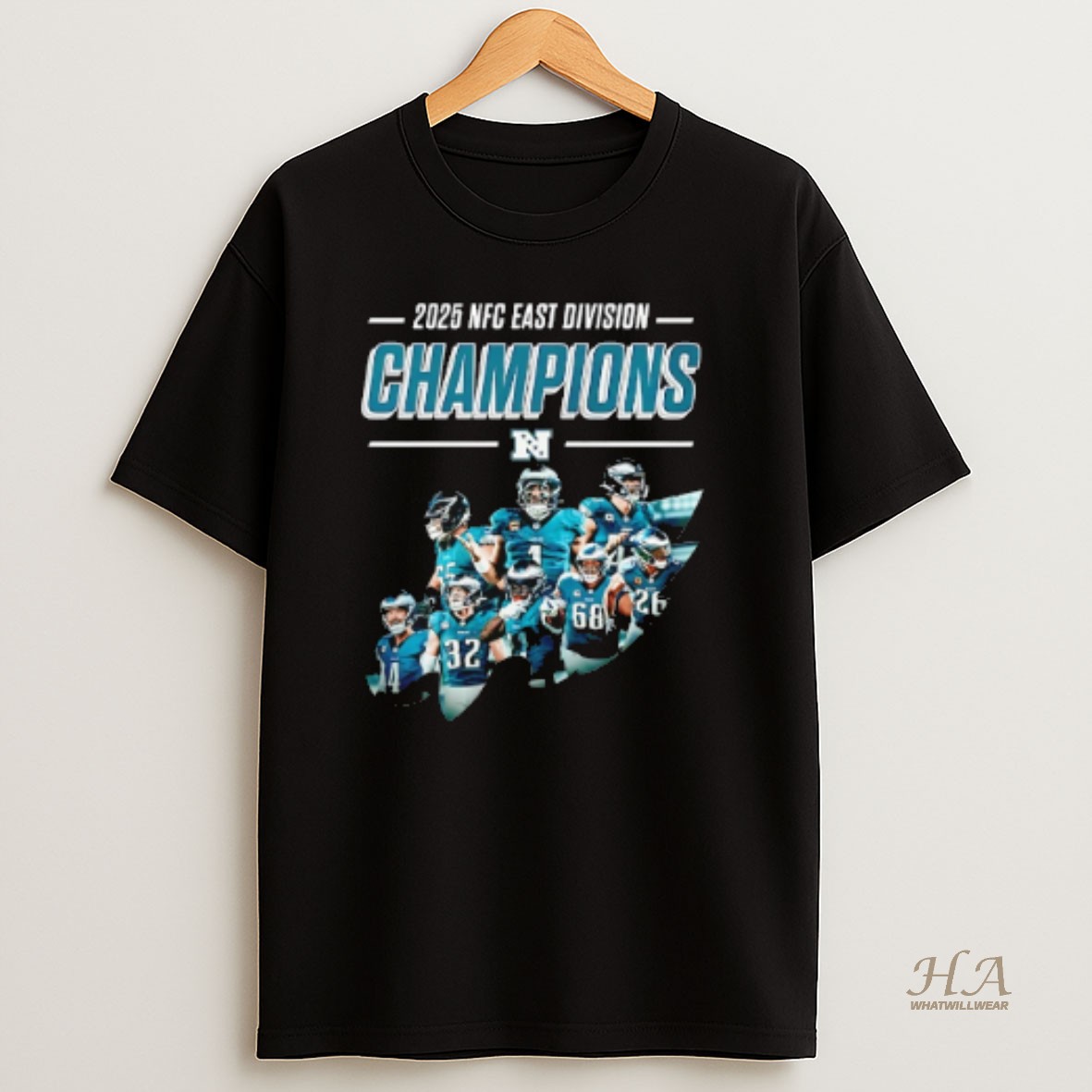 Official Philadelphia Eagles Back To Back 2025 Nfc East Champions T Shirt