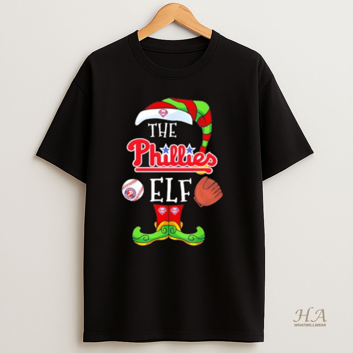 Official Philadelphia Phillies Christmas Elf T Shirt