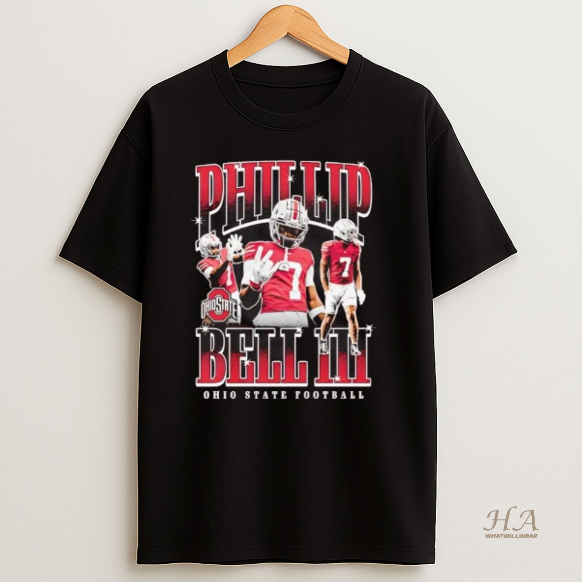Official Phillip Bell Picture Collage Ohio State Buckeyes T Shirt