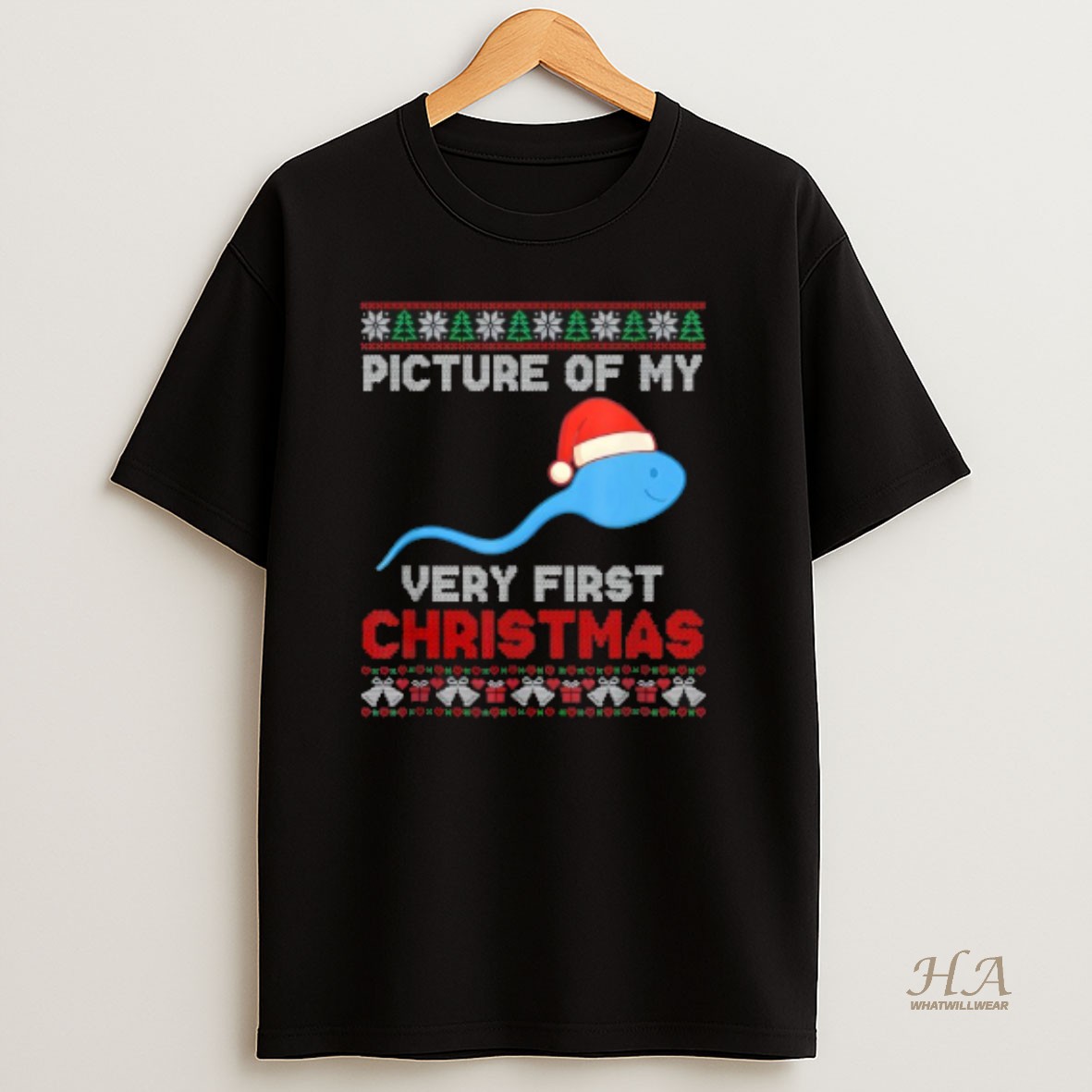 Official Picture Of My Very First Christmas Joke Funny Xmas T Shirt