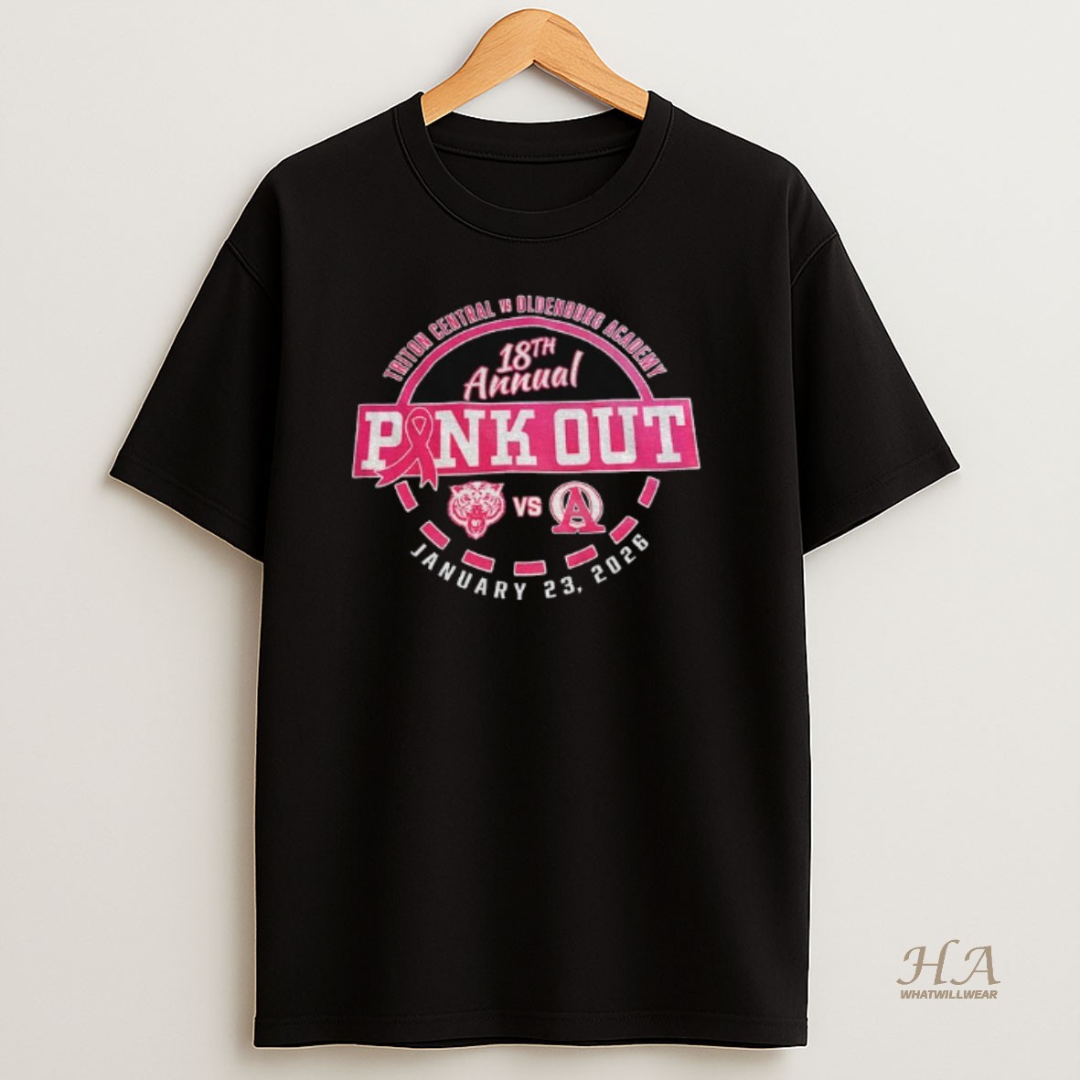 Official Pink Out Triton Central Vs Oldenburg Academy 18th Annual January 23 2026 T Shirt