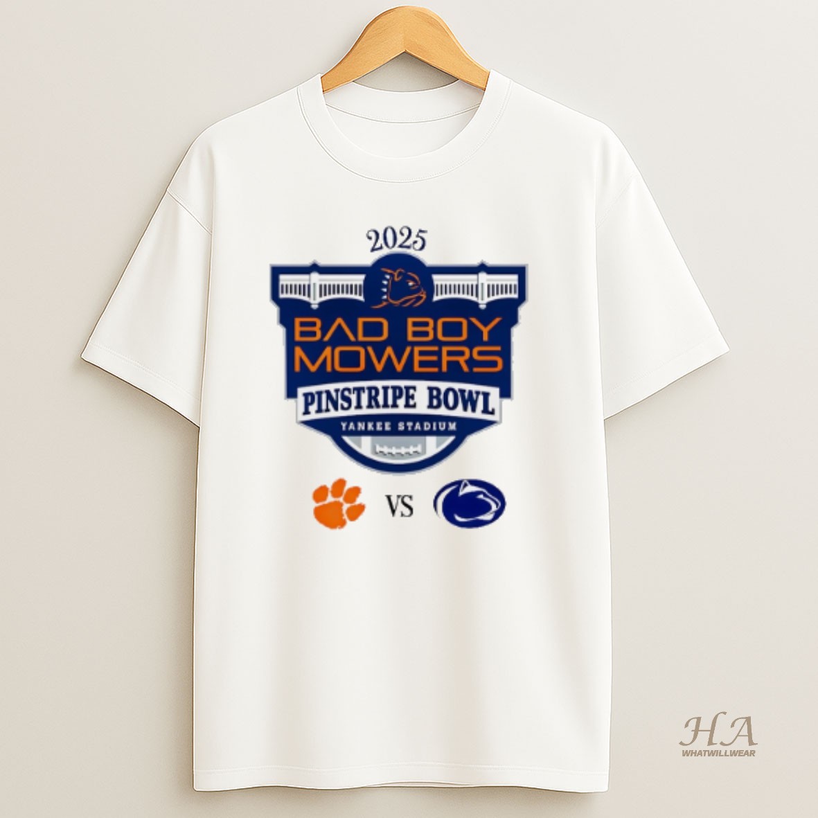 Official Pinstripe Bowl 2025 Penn State Vs Clemson Shirt