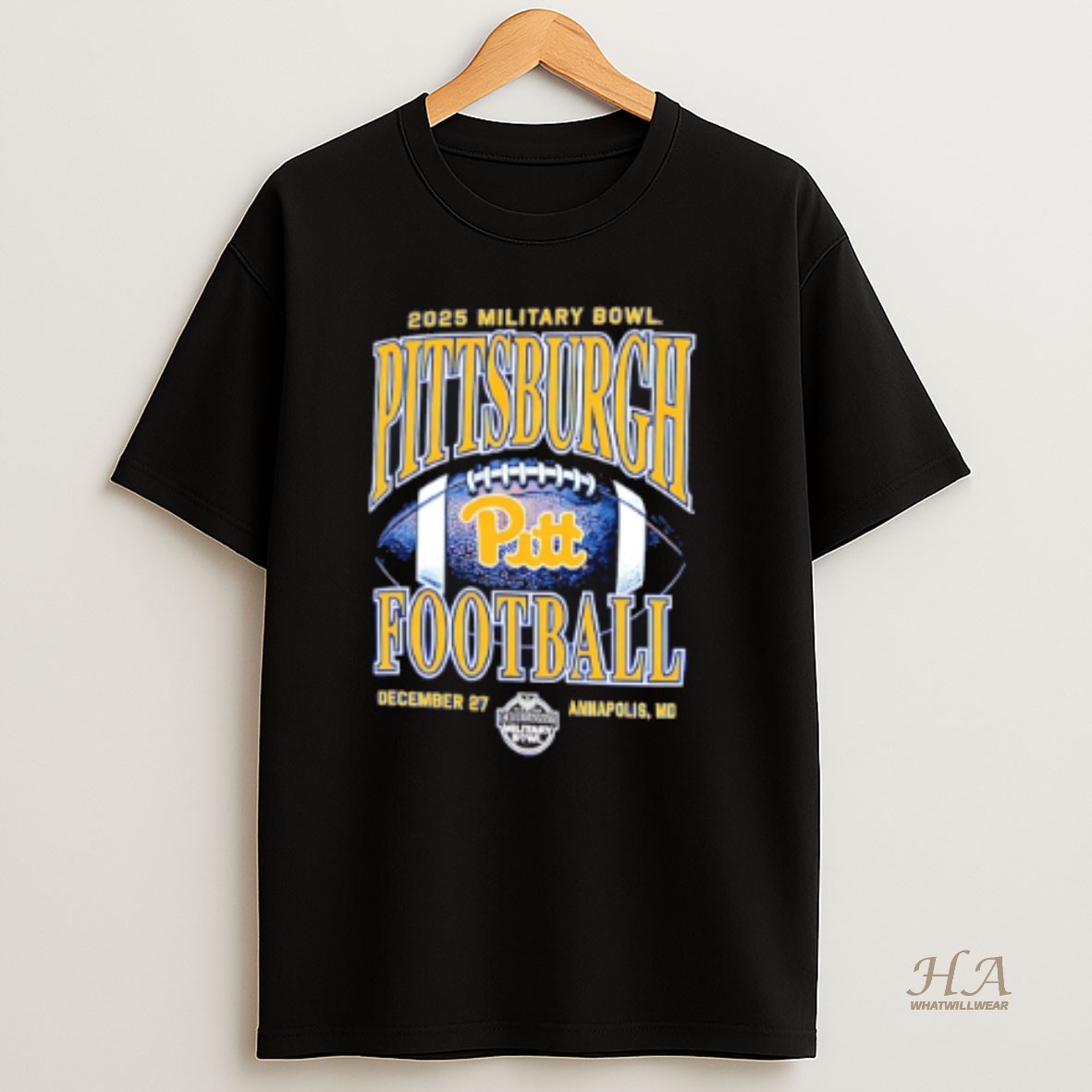 Official Pittsburgh Football 2025 Military Bowl Shirt
