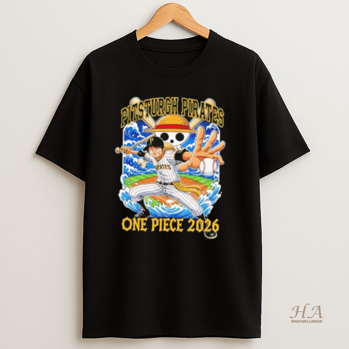 Official Pittsburgh Pirates One Piece 2026 Luffy T Shirt