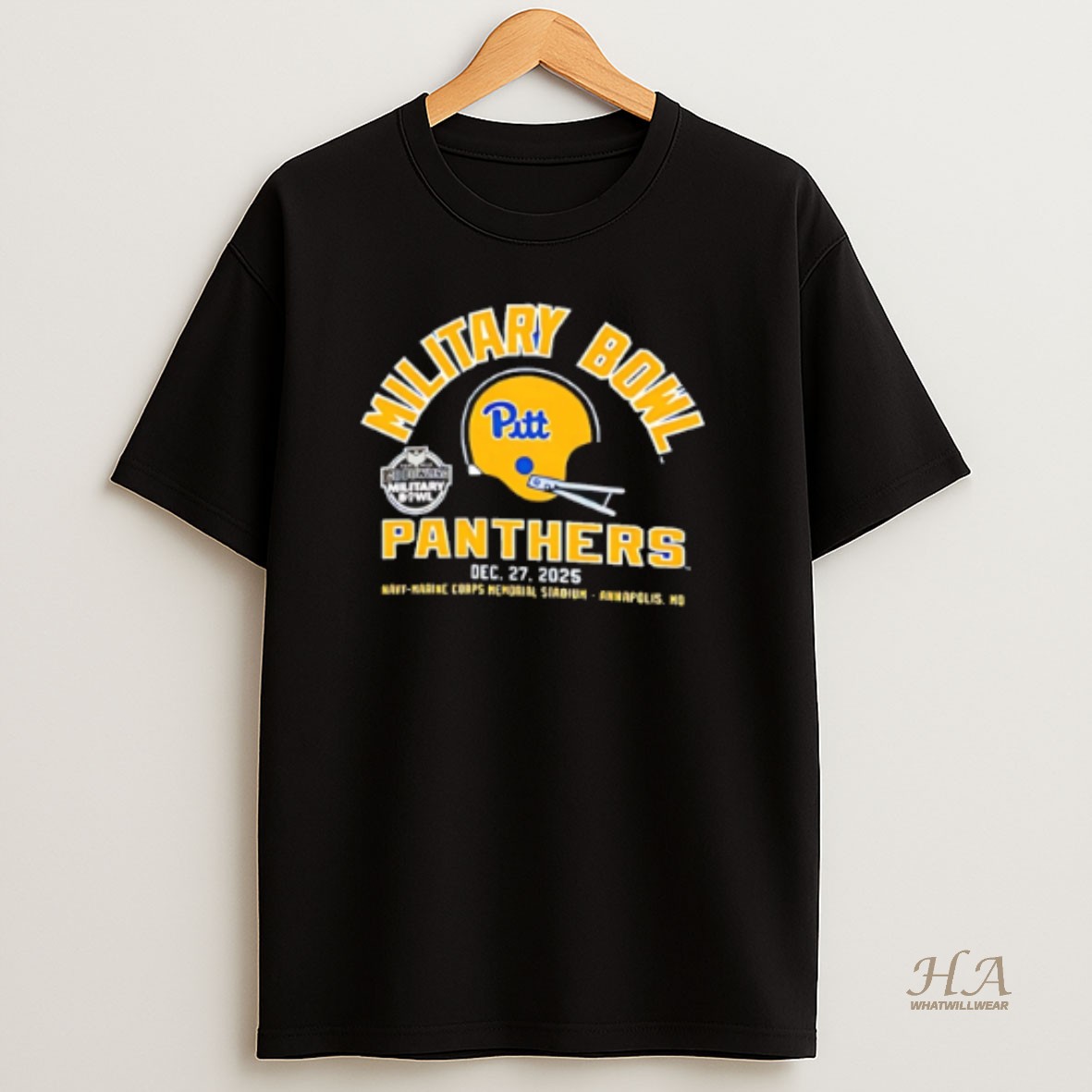 Official Pittsburgh Pitt Football 2025 Military Bowl Pirates Shirt