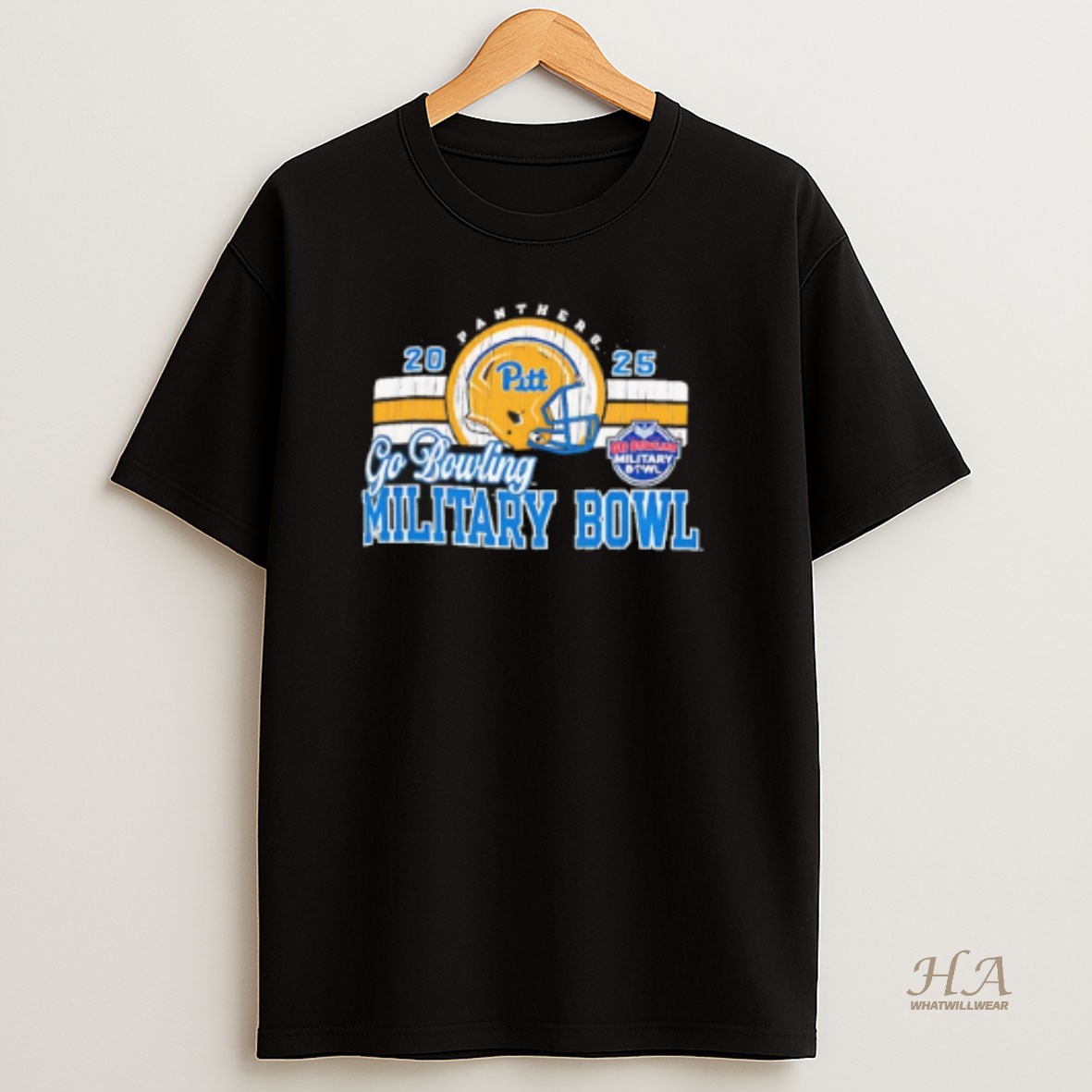 Official Pittsburgh Pitt Football 2025 Military Bowl Go Bowling Shirt
