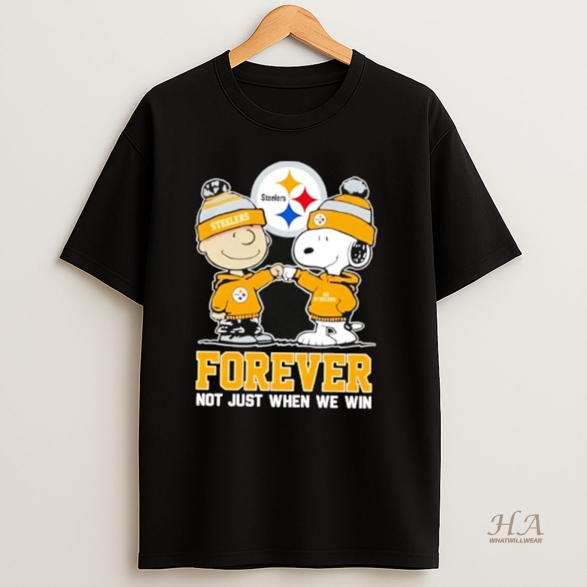 Official Pittsburgh Steelers Charlie Brown And Snoopy Forever Not Just When We Win T Shirt