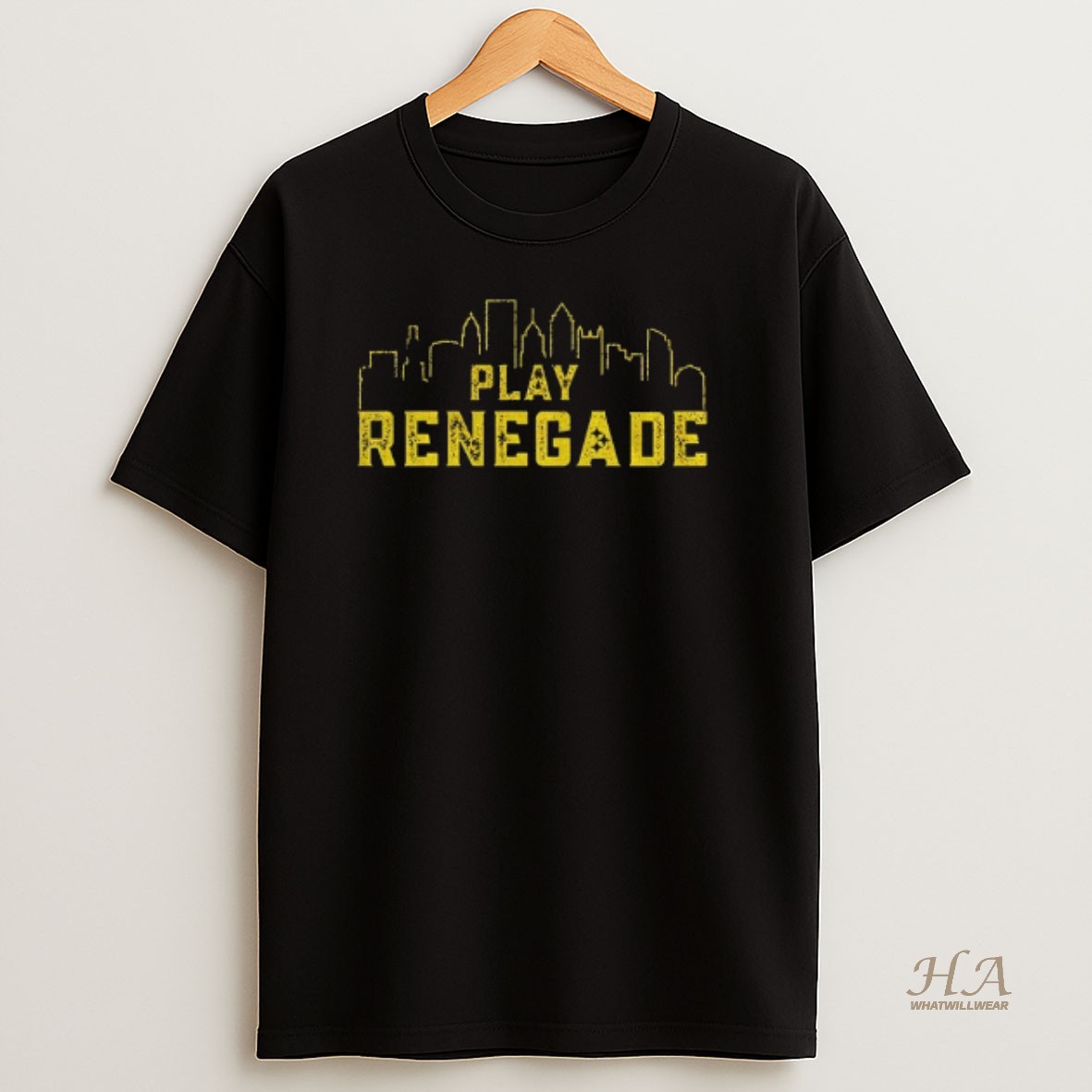 Official Pittsburgh Steelers Football Play Renegade City Skyline T Shirt