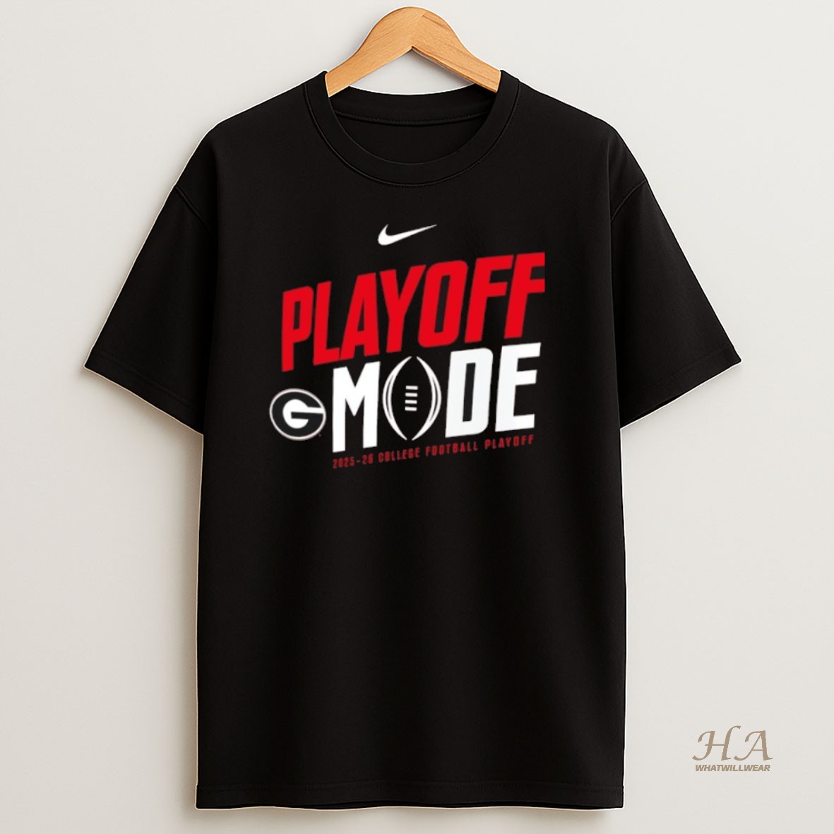 Official Playoff Mode Georgia Bulldogs 2025 2026 College Football Playoff Nike Logo Shirt