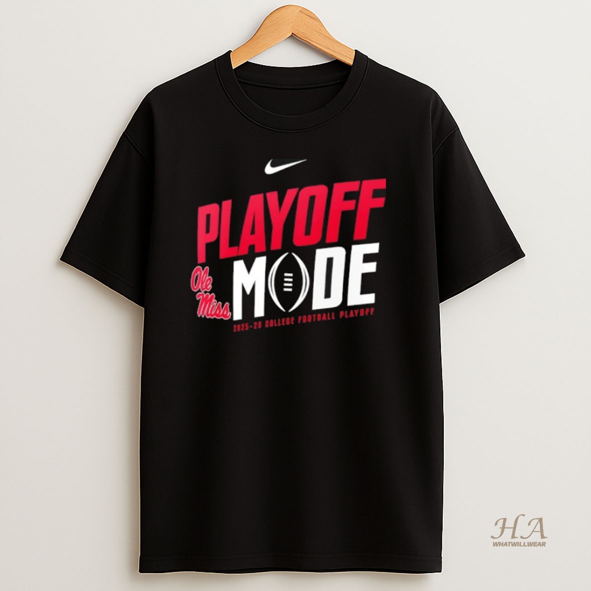 Official Playoff Mode Ole Miss Rebels 2025 2026 College Football Playoff Nike Logo Shirt