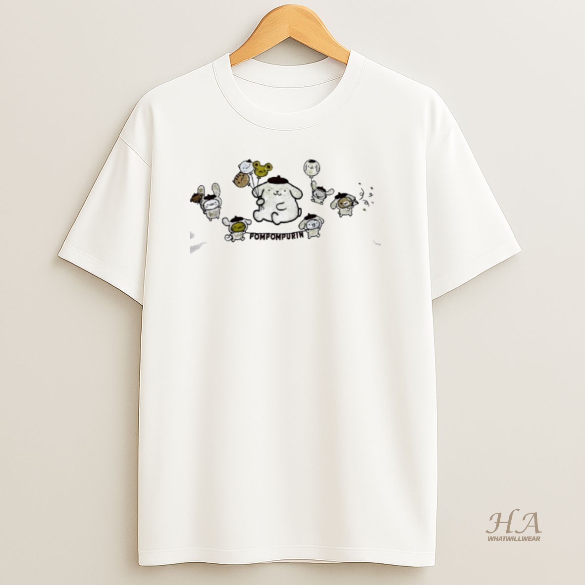 Official Pompompurin Characters Graphic T Shirt