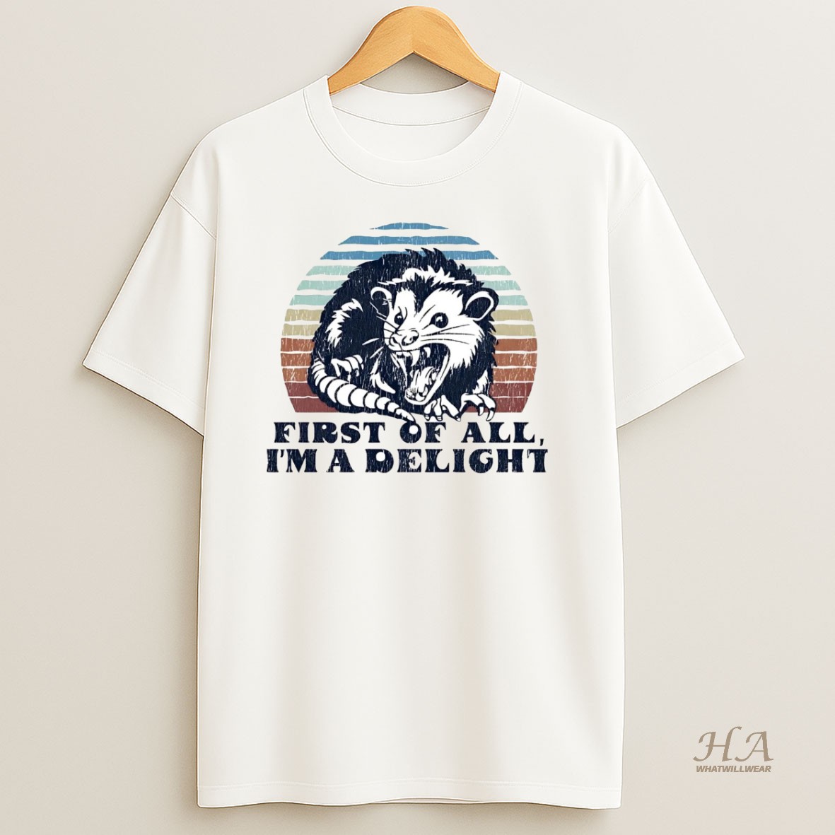 Official Possum First Of All Im A Delight Shirt