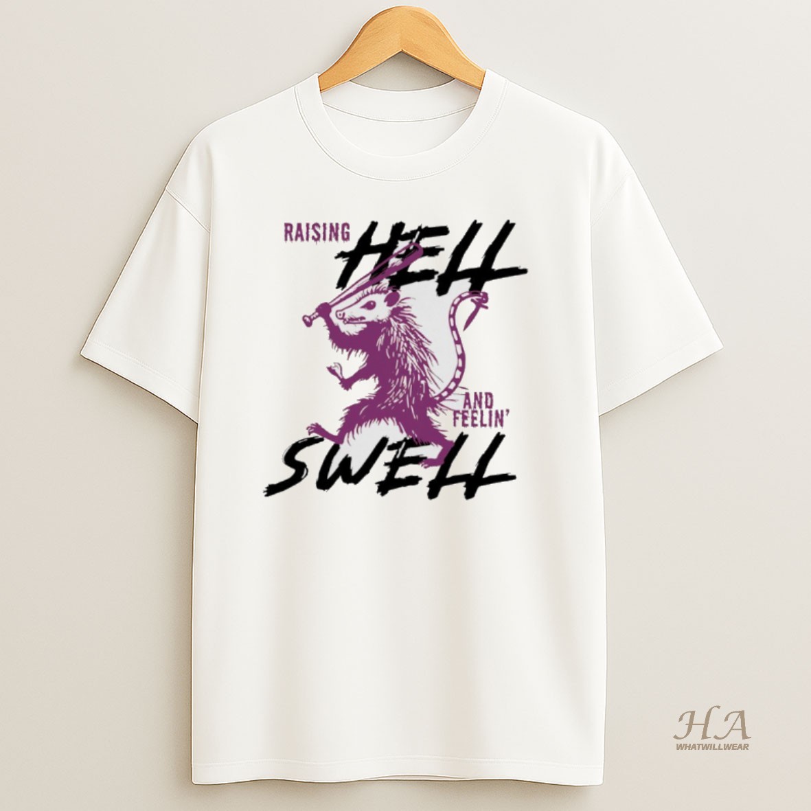 Official Possum Raising Hell And Feelin Swell Shirt
