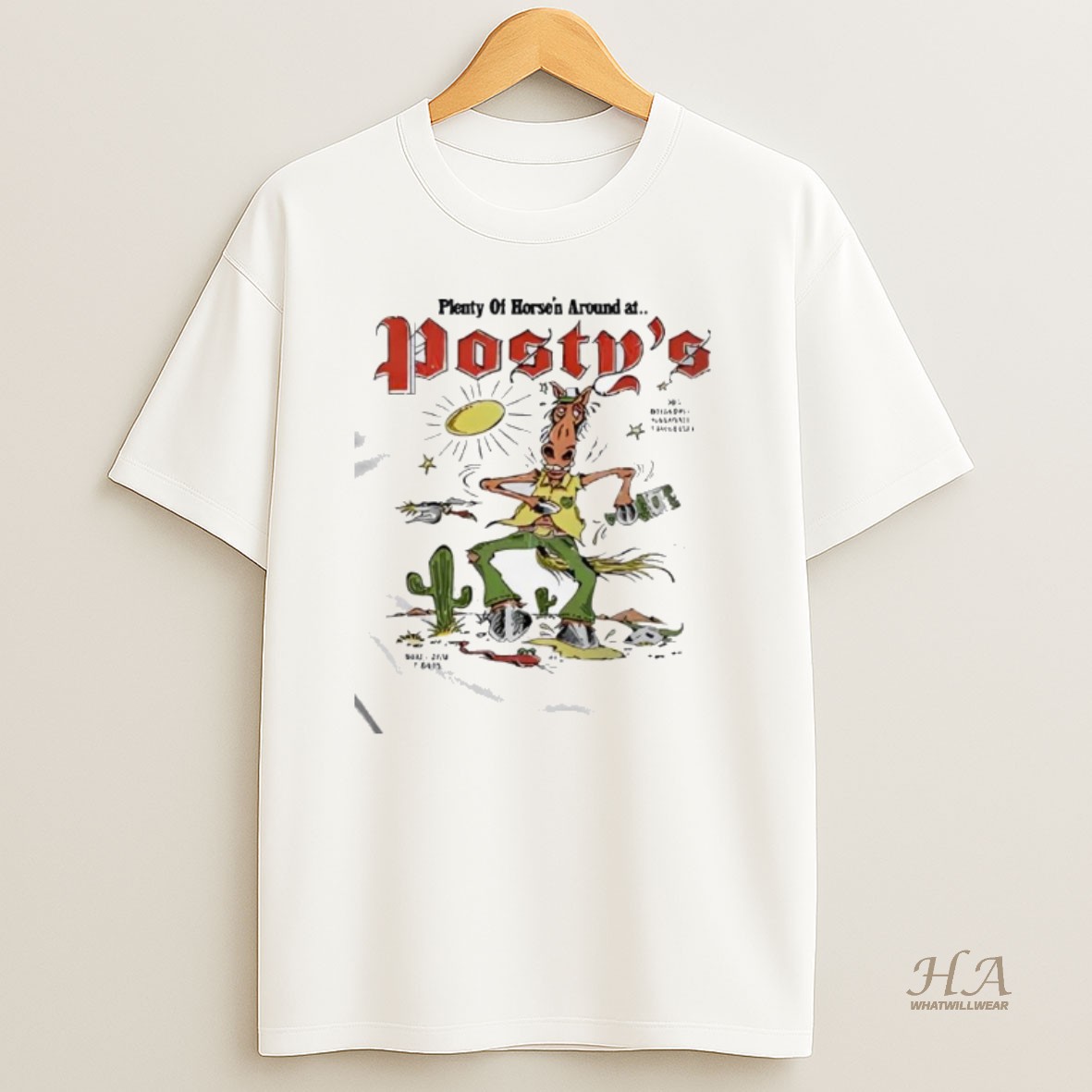 Official Post Malone Horsen Around Postys T Shirt
