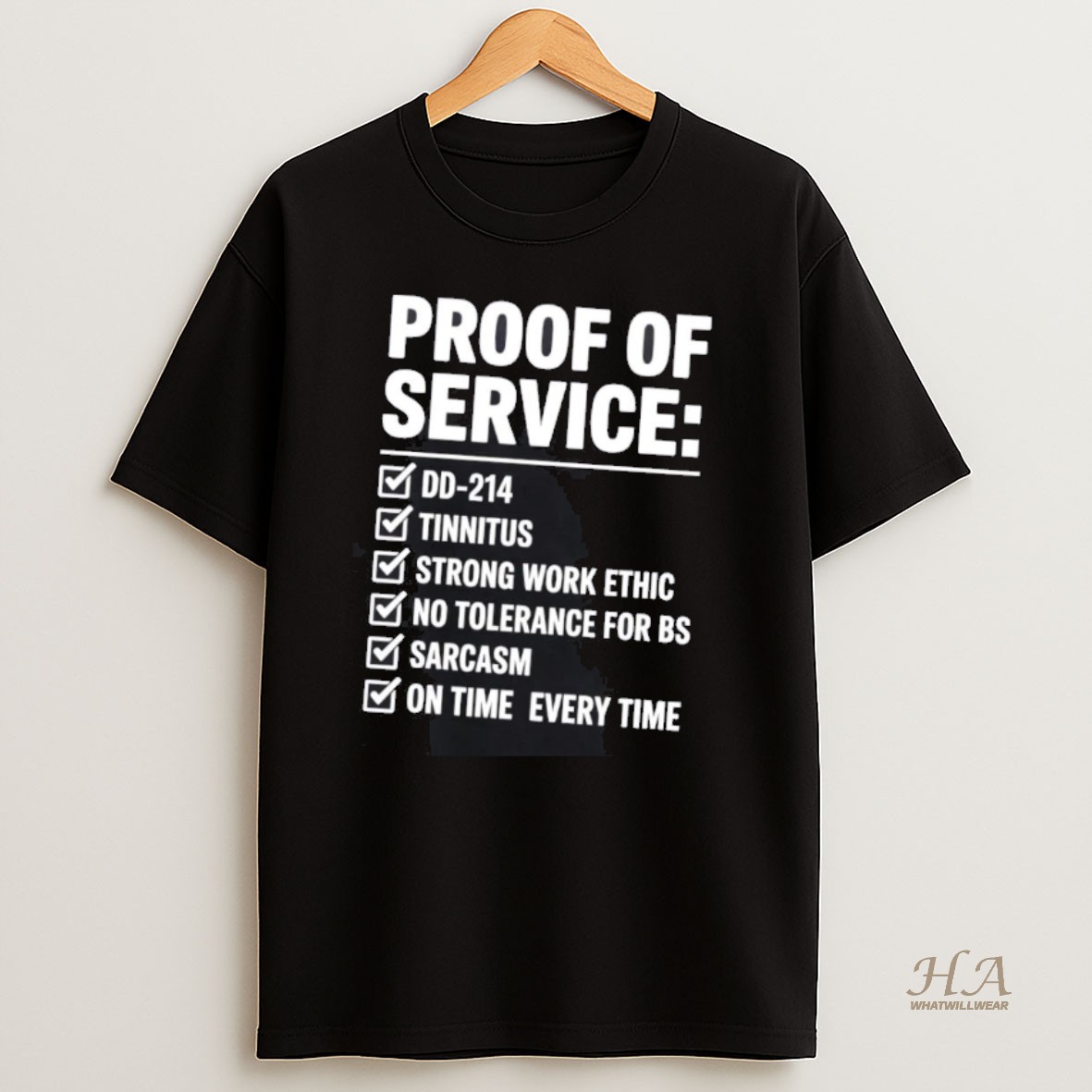 Official Proof Of Service On Time Every Time T Shirt