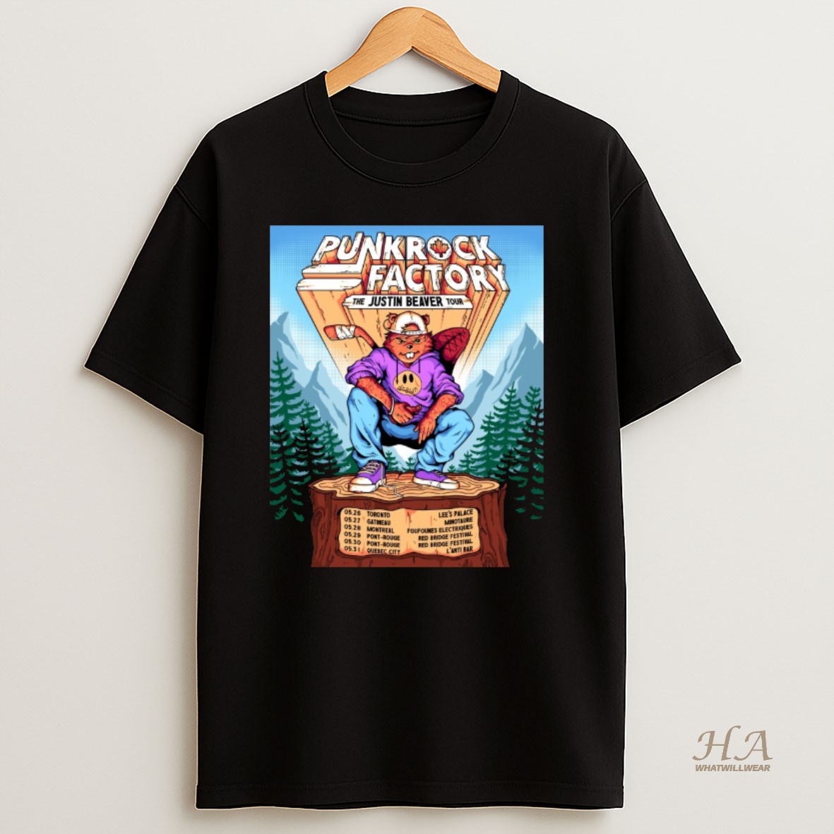 Official Punk Rock Factory The Justin Beaver Tour May 26 31 2026 T Shirt