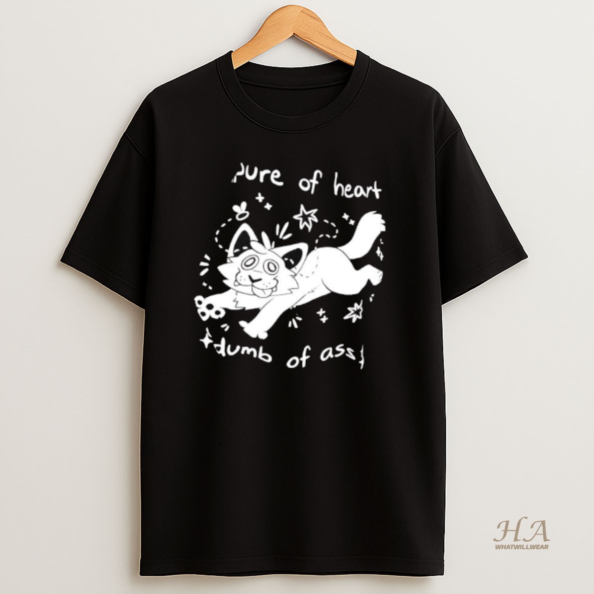 Official Pure Of Heart Dumb Of Ass Cat Graphic T Shirt