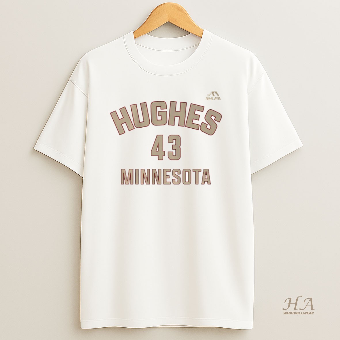 Official Quinn Hughes 43 Minnesota Wild Hockey Name And Number Circle T Shirt