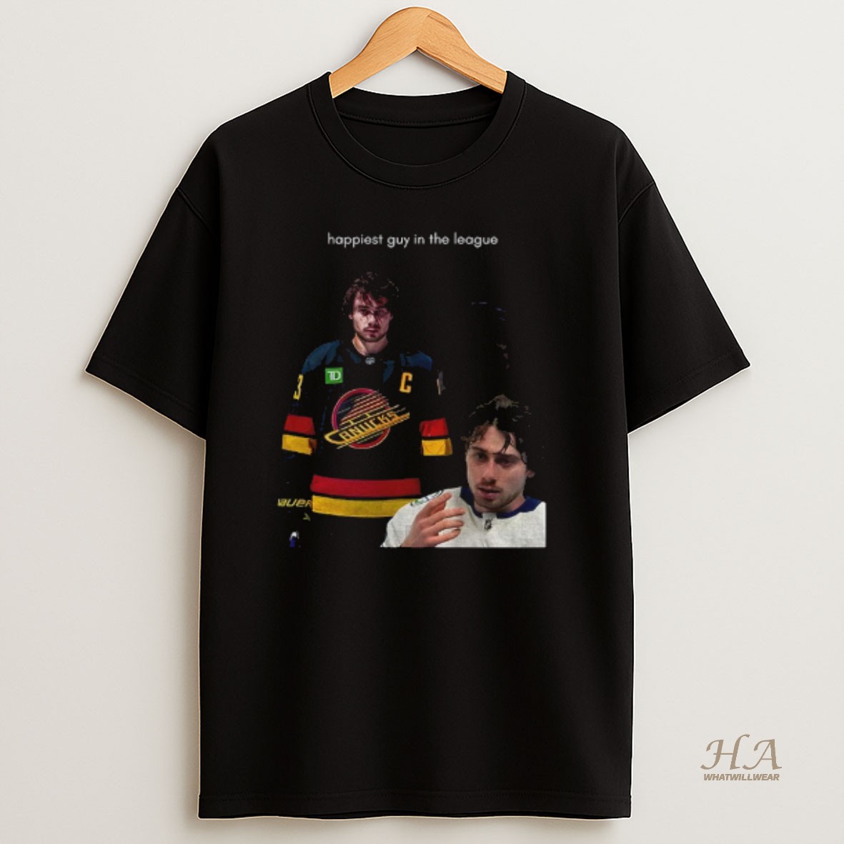 Official Quinn Hughes Happiest Guy In The League T Shirt