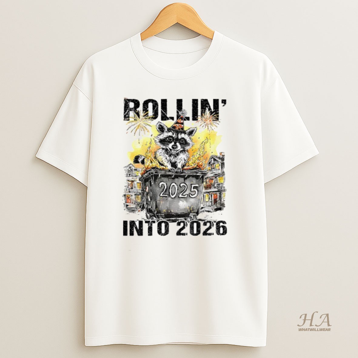 Official Raccoon Feral Girl Rollin Into 2026 Shirt