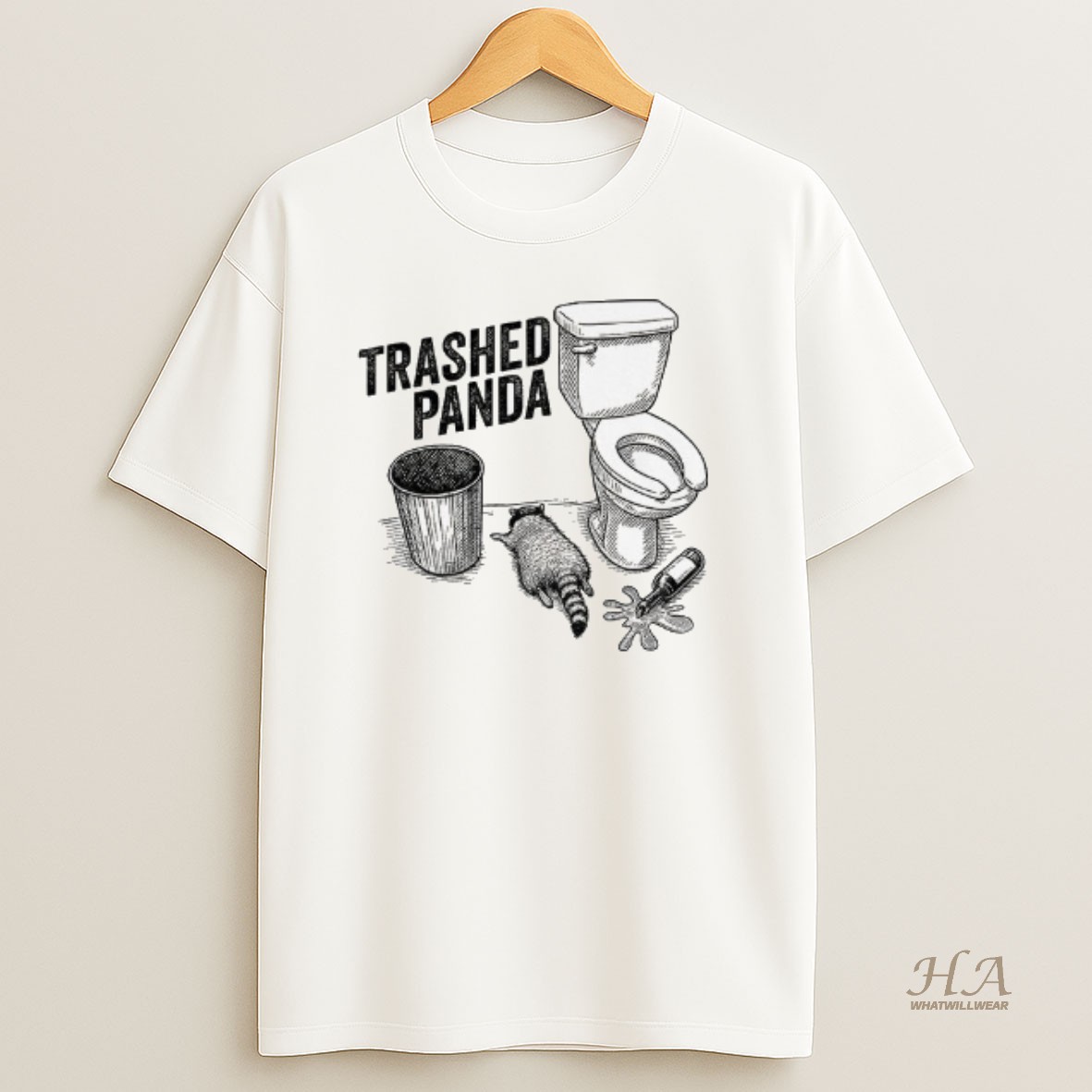 Official Raccoon Trashed Panda T Shirt