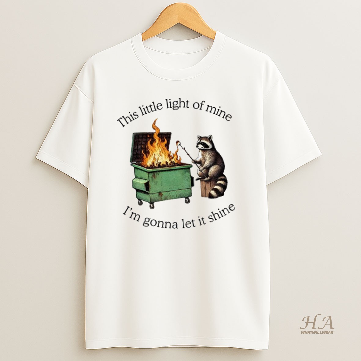 Official Raccoon This Little Light Of Mine Im Gonna Let It Shine Shirt