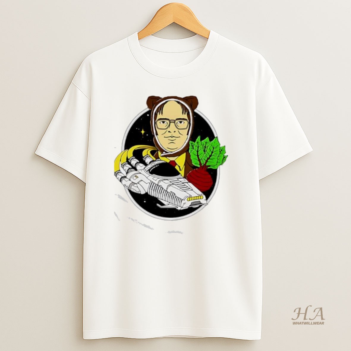 Official Rainn Wilson Beets Dwight Schrute The Office Bear Suit Graphic T Shirt