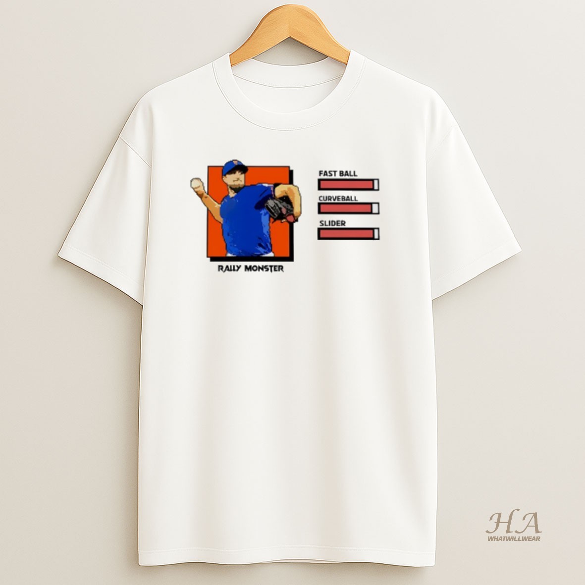 Official Rally Monster Fastball Curveball Slider Shirt