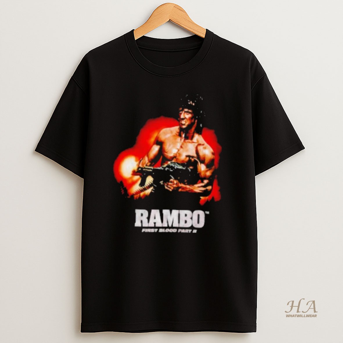 Official Rambo Gun First Blood Collage T Shirt