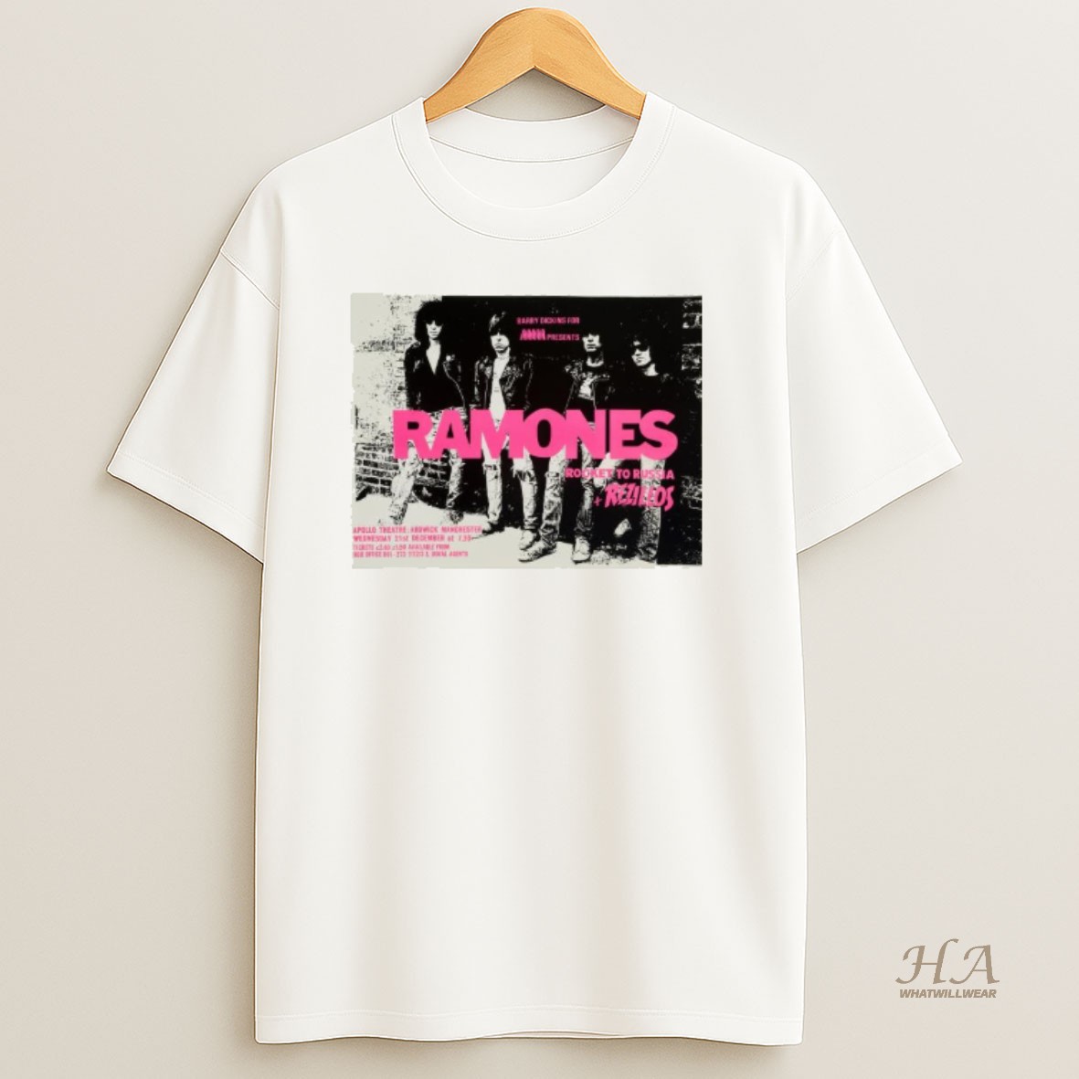 Official Ramones Ardwick Manchester December 21 2025 Concert T Shirt