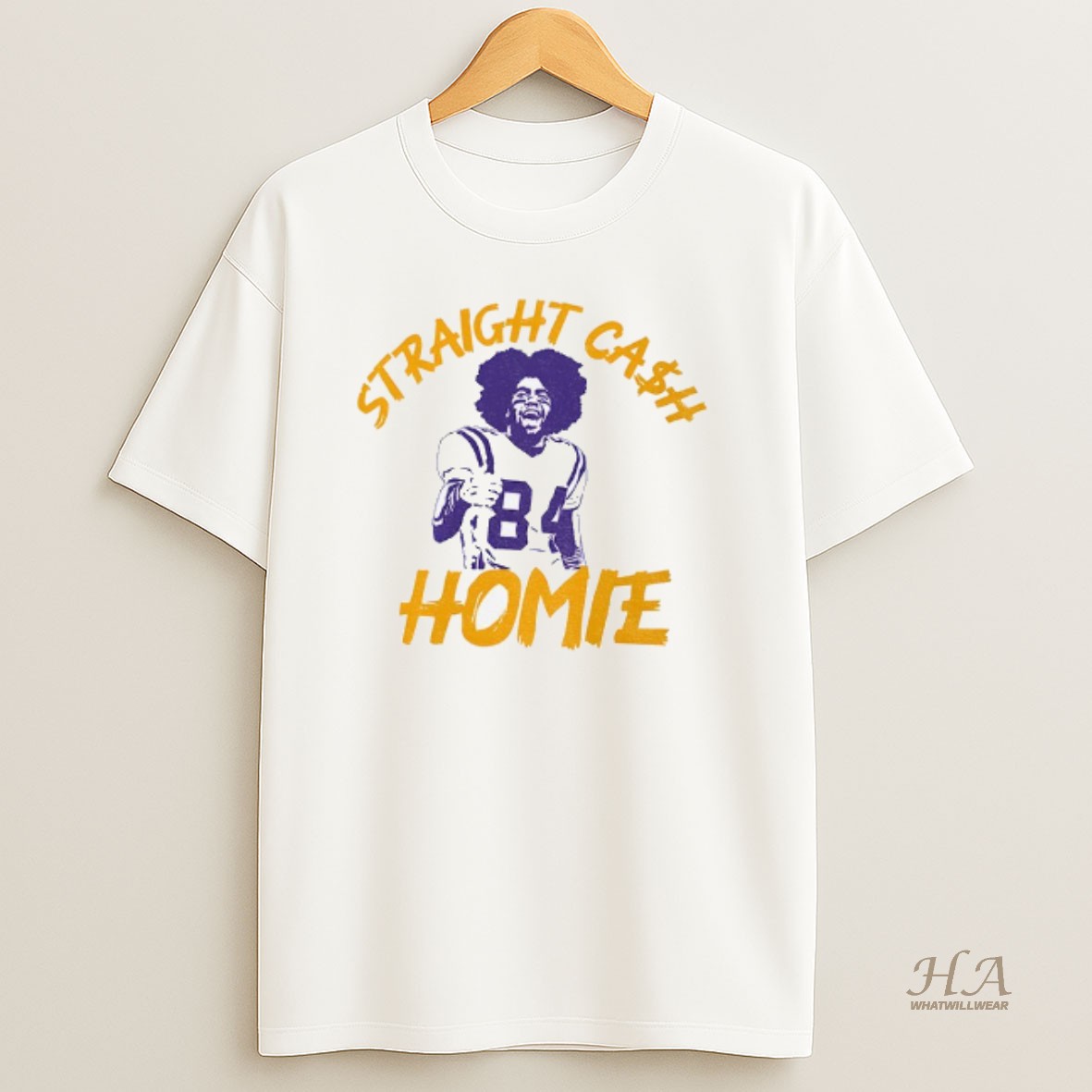 Official Randy Moss Minnesota Vikings Football Straight Cash Homie T Shirt