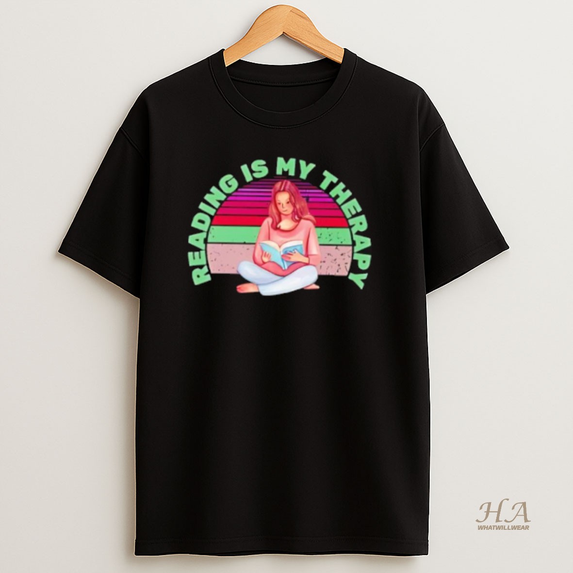 Official Reading Is My Therapy Vintage T Shirt