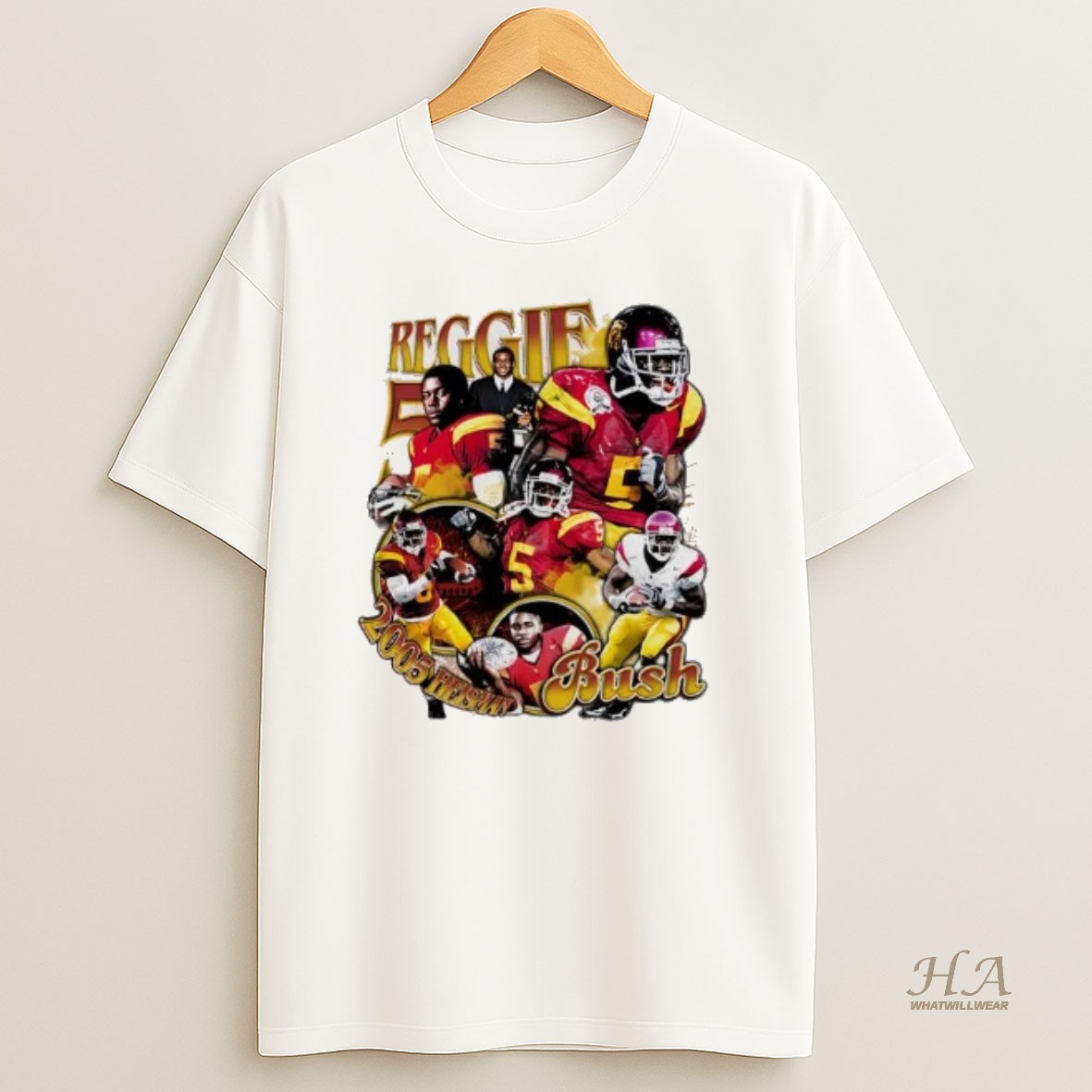 Official Reggie Bush 2005 Heisman Winner Usc Trojans T Shirt