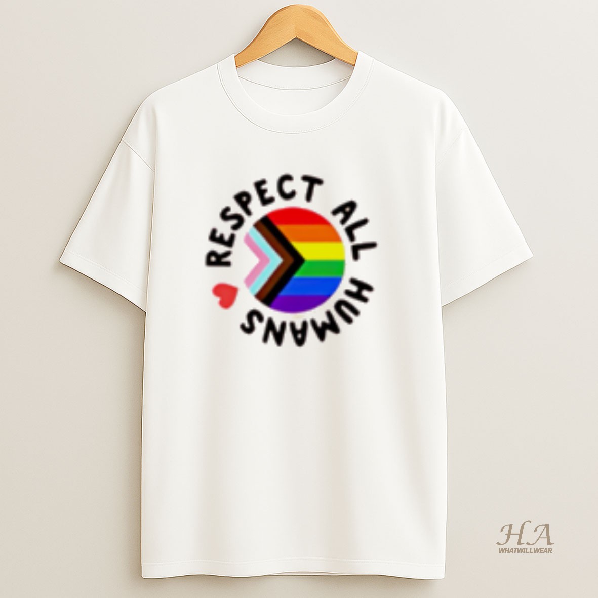 Official Respect All Humans Lgbt Flag T Shirt