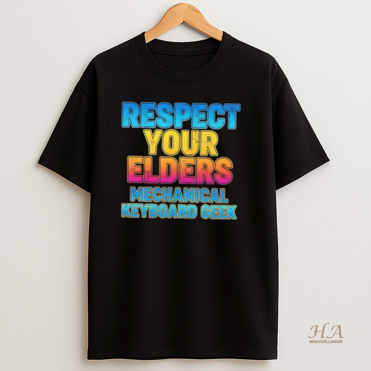 Official Respect Your Elders Mechanical Keyboard Geek Funny T Shirt