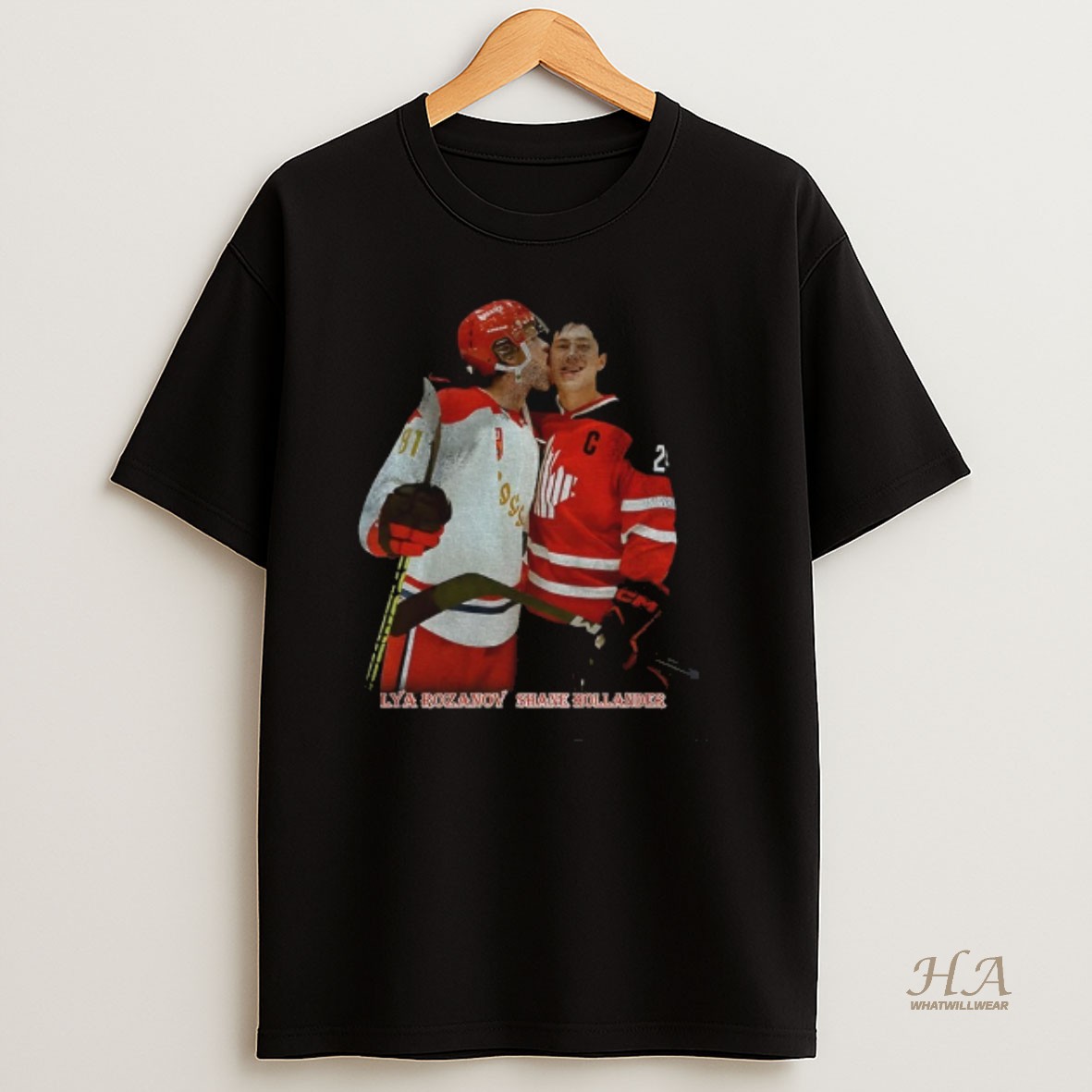 Official Retro Ilya Rozanov Licks Shane Hollander Face Photo T Shirt