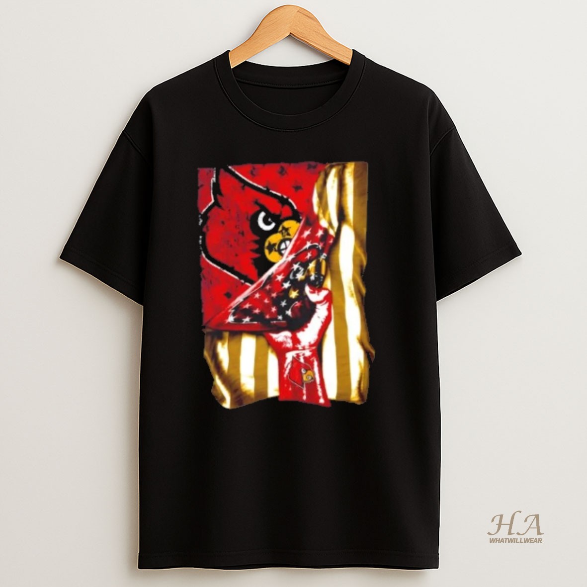 Official Revealing The Glory Louisville Cardinals X Usa Flag Shirt