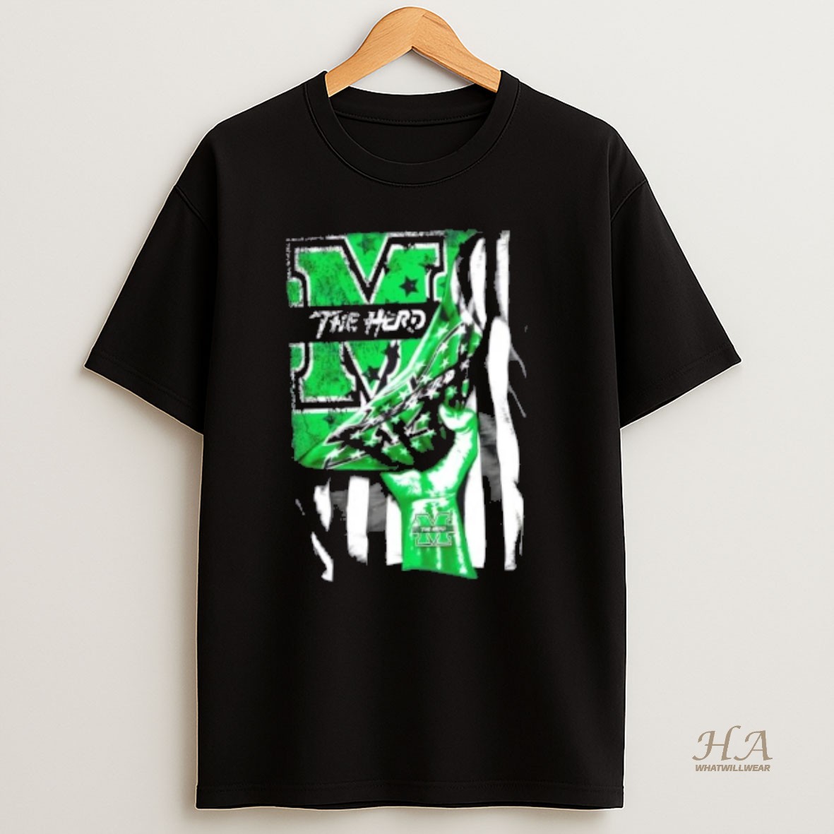 Official Revealing The Glory Marshall Thundering Herd X Usa Flag Shirt