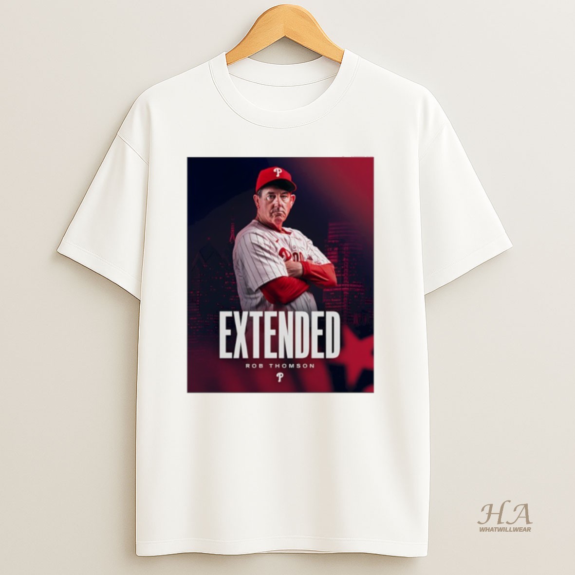 Official Rob Thomson Philadelphia Phillies Extended Shirt