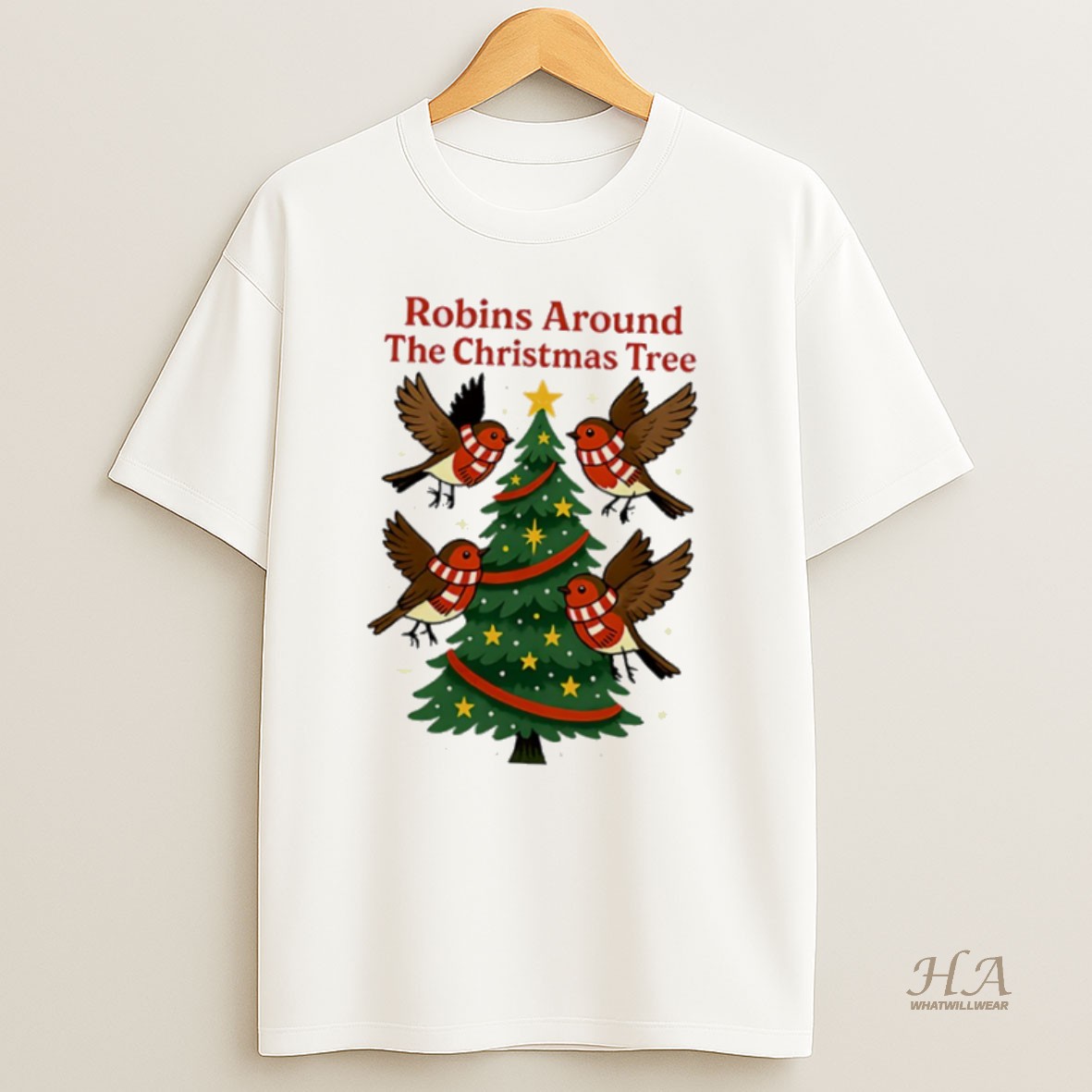 Official Robins Around The Christmas Tree Cheltenham Town Shirt