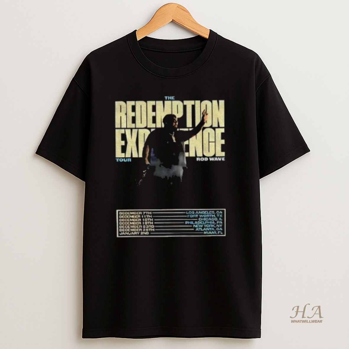 Official Rod Wave The Redemption Experience World Tour 2025 T Shirt