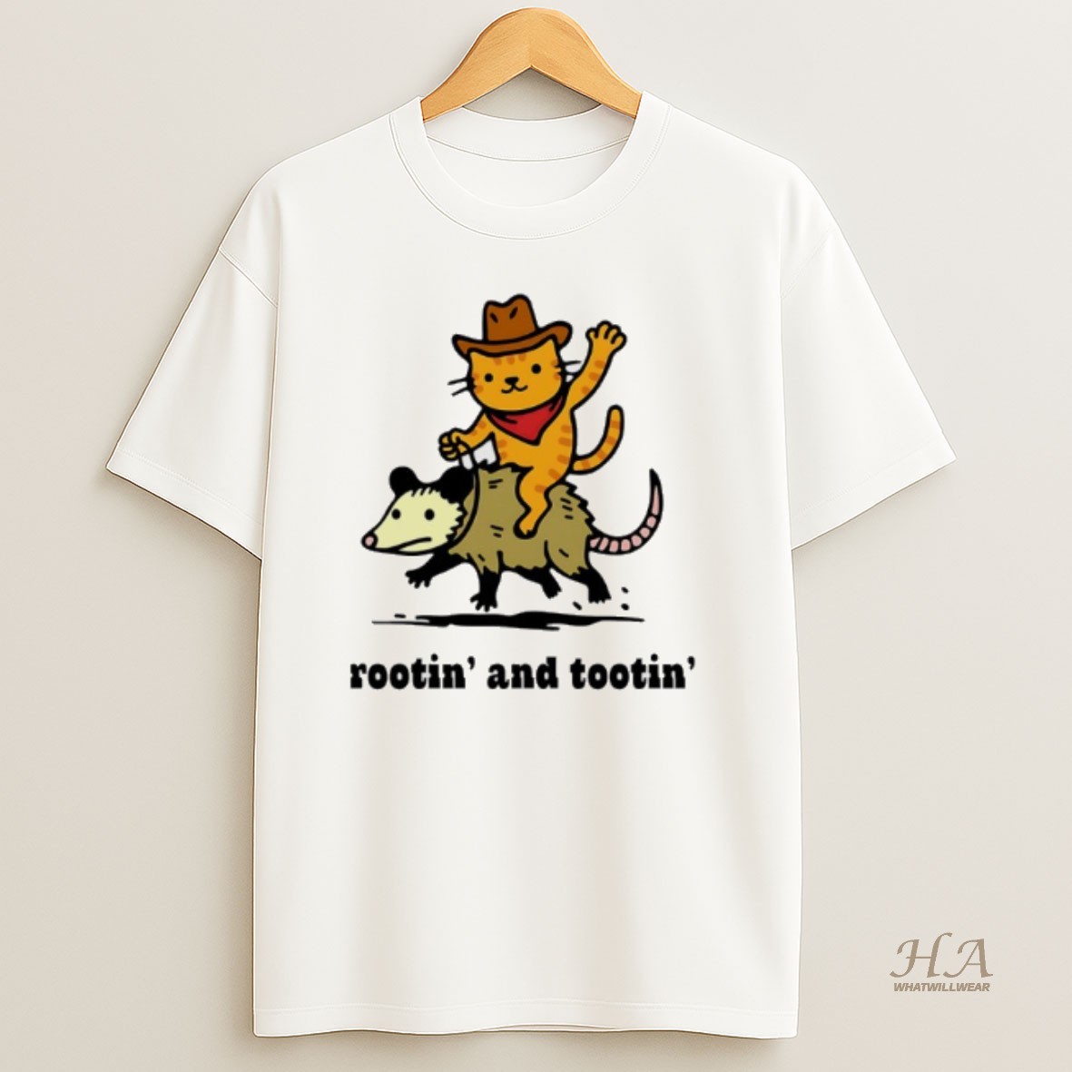 Official Rootin And Tootin Cat Cowboy And Rat T Shirt