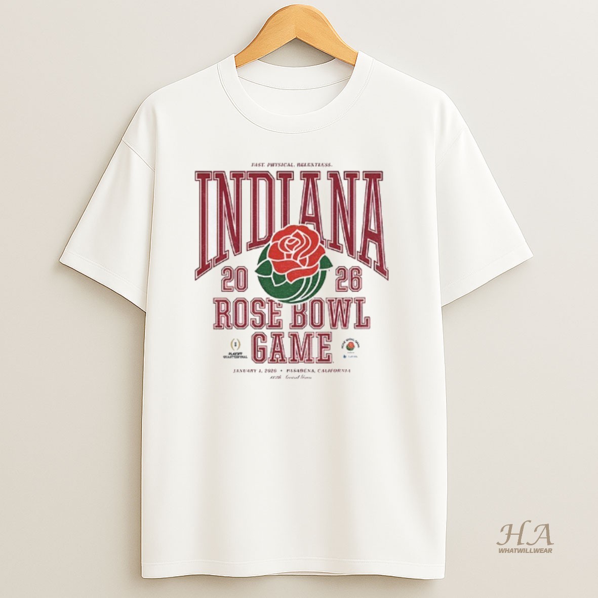 Official Rose Bowl Game 2026 Fast Physical Relentless T Shirt