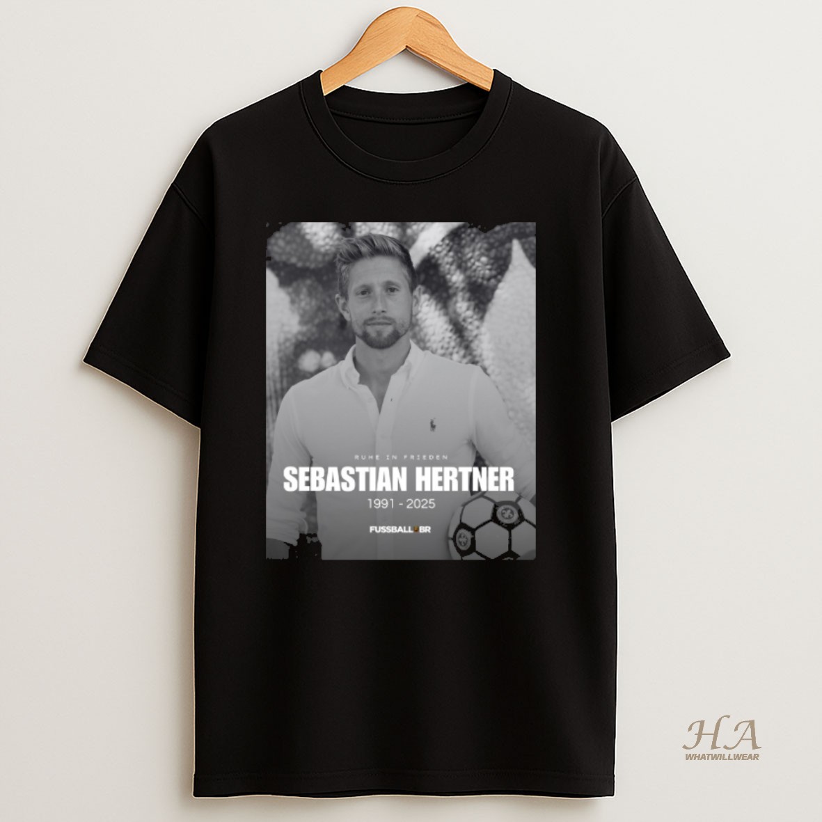 Official Ruhe In Frieden Sebastian Hertner 1991 2025 Fussball Brasil T Shirt