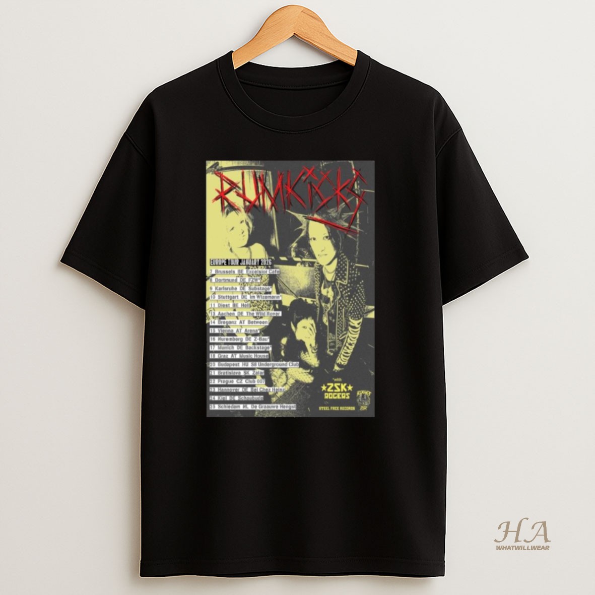 Official Rumkicks Europe Tour January 2026 T Shirt