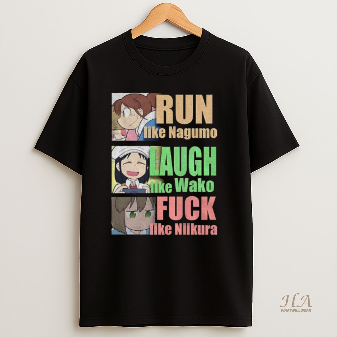 Official Run Like Nagumo Laugh Like Wako Fuck Like Niikura Cartoon T Shirt